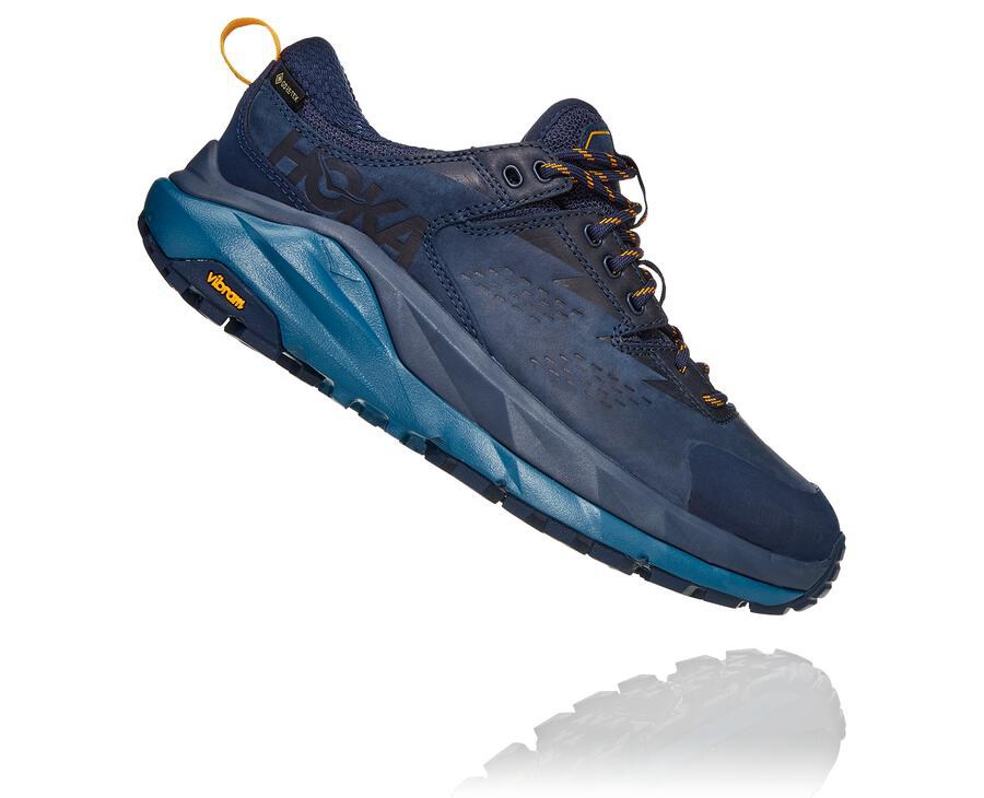 Trail Shoes Womens - Hoka One One Kaha Low GORE-TEX - Navy - LZRCTIY-29